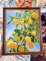 🍋 Свежест, която говори със слънцето ☀️ - Слънчеви Лимони 46х57, снимка 1