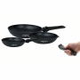 Комплект 3 бр. индукционни тигани Cheffinger с подвижни дръжки, снимка 2