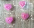 4 бр. печати форми Сърце Сърца пластмасови за украса фондан с релеф, снимка 4