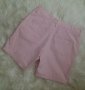 Памучни къси панталонки в много ситно розово-бяло райе, снимка 4