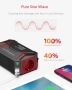 BESTEK инвертор 300W 12V→230V чиста синусоида за автомобил, снимка 3