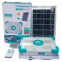 Соларен LED прожектор 100W с външен панел и дистанционно, снимка 3
