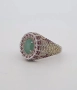 МНОГО СТИЛЕН СРЕБЪРЕН ПРЪСТЕН С ЕСТЕСТВЕНИ СКЪПОЦЕННИ КАМЪНИ, снимка 3