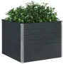 vidaXL Повдигната леха, антрацит, 100x100x77 см, поцинкована стомана, снимка 5