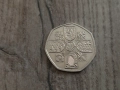 Монета Великобритания 50 pence 50p (Life and legacy of the Queen) - Charles III, снимка 1