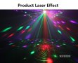 Мощна LED лазерна светкавица диско двойна пеперуда светлина мини дерби клубно парти led ефект DMX512, снимка 12