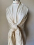 Шал в цвят екрю от пашмина, снимка 3