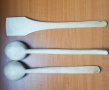 Дървени лъжици, малка и голяма шпатула, снимка 2