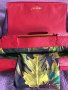 Дамска чанта Fraiche Paris корал червена и лилаво ретро стил дълга дръжка , снимка 16