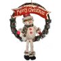 Коледен венец със Снежен човек, 49см Merry Christmas, снимка 1 - Коледни подаръци - 42722301