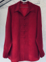 Риза/блуза vintage 100% cupro, цвят малина, снимка 5