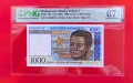 Мадагаскар 1000 франка 1994 г. PMG 67, снимка 1