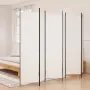 vidaXL Параван за стая, 6 панела, бял, 300x200 см, текстил, снимка 3