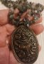 Колие с медальон от естествени камъни, снимка 1 - Колиета, медальони, синджири - 39469671