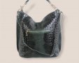 Ефектна дамска чанта от естествена кожа Италия, снимка 12