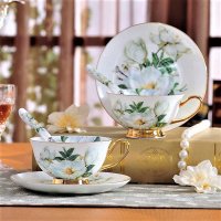 Комплект "Омайна роза- костен порцелан за чай/кафе, снимка 2 - Подаръци за жени - 34487845