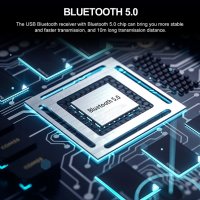 USB Bluetooth 5.0 адаптер, блутут безжичен аудио предавател, приемник, стерео 3,5 мм жак AUX, снимка 14 - Други - 39128142