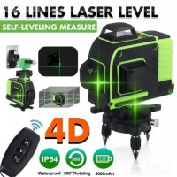 4D Лазерен Нивелир KraftWorld с 16 линий с дистанционно зелен лазер 4Д, снимка 2 - Други инструменти - 33612511