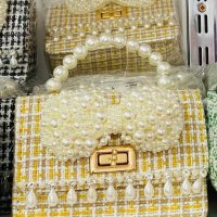 Бижуто на всяка малка дама! Стилни чанти с къса и дълга дръжка! Декорирани с перли,дантела и цветя!, снимка 8 - Други - 41308343