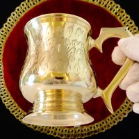 Бронзова чаша,халба Британска Индия,маркирана. , снимка 12 - Антикварни и старинни предмети - 41693297