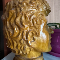 Голяма керамична глава на неизвестен герой керамика, снимка 7 - Колекции - 44762332