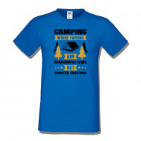Мъжка тениска Camping Where Friends And Marshmallows Get Toastet Together,Къмпинг,Планина,Изненада,, снимка 4 - Тениски - 36348596