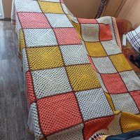 Ръчно плетени покривки за легло Пачуърк, снимка 4 - Покривки за легло - 39301777