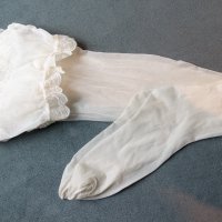 S/M луксозни бели чорапи с ликра за жартиери, снимка 7 - Бельо - 40165813