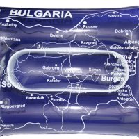 Надуваема плажна възглавница с картата на България, Bulgaria, снимка 1 - Надуваеми играчки - 41486110