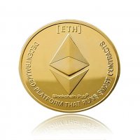 Етериум монета / Ethereum Coin ( ETH ) - Gold, снимка 3 - Нумизматика и бонистика - 39061899