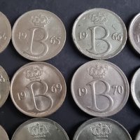Монети . Белгия. 25 цента. От 1964  до 1975  година включително. Една добра колекция., снимка 4 - Нумизматика и бонистика - 40969724