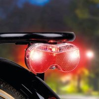 Заден стоп за велосипед, скутер, тротинетка, вграден рефлектор, 3 светодиода, батерии, снимка 1 - Аксесоари за велосипеди - 44493326