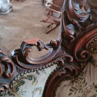 Уникално красива барокова холна гарнитура внос от Европа, снимка 4 - Дивани и мека мебел - 34703922