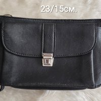 Мъжка кожена чантичка за ръка с една странична дръжка, снимка 1 - Чанти - 42521365