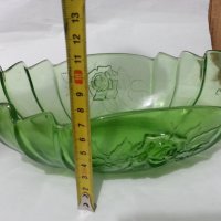 Стара стъклена купа фруктиера цветно стъкло, снимка 2 - Антикварни и старинни предмети - 36017257