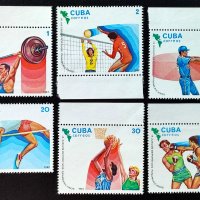 Куба, 1983 г. - пълна серия чисти марки, спорт, 4*9, снимка 1 - Филателия - 41845173