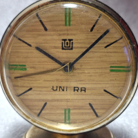 Стар, Рядък, Настолен механичен Часовник UNITRA, снимка 6 - Антикварни и старинни предмети - 44509043
