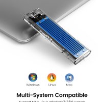Външен Rack SSD Orico TCM2F-C3 USB3.1 SATA M.2, Прозрачен, снимка 1 - Други - 41336024