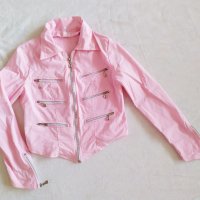 Дамско късо розово тънко лятно яке, снимка 1 - Якета - 38787615