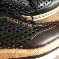 ARMANI JEANS Real Leather Размер EUR 38 / UK 5 дамски еспадрили 114-13-S, снимка 5 - Дамски ежедневни обувки - 41425930