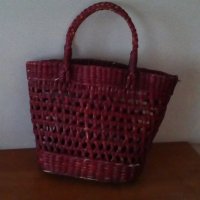 Плетена чанта тип кошница, снимка 1 - Чанти - 42160656
