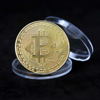 Bitcoin позлатена монета, снимка 2 - Нумизматика и бонистика - 36343965