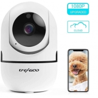 CACAGOO 360° WiFi IP камера, 1080P, PTZ, двупосочно аудио, нощно виждане, бебефон ​, снимка 1 - IP камери - 36051897