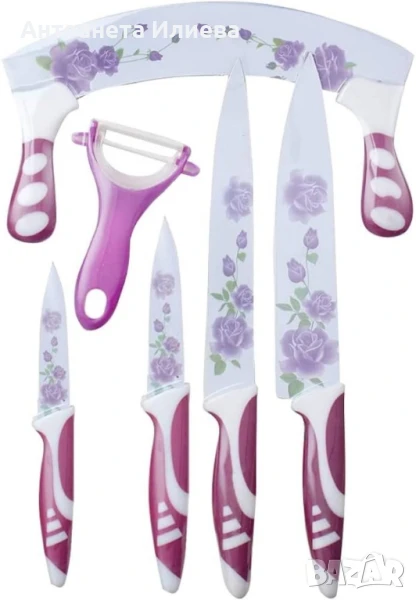 6в1 Комплект за рязане с керамичен чопър и белачка - 6 части., снимка 1