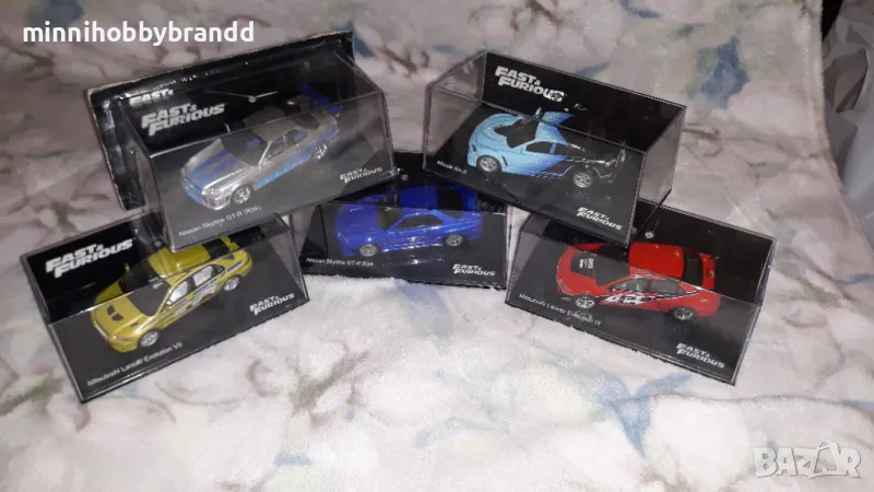 Nissan Skyline GT-R (R34) Mitsubishi Lancer Evolution VII IX Mazda RX-8 1.43 Scale Fast & Furious , снимка 1