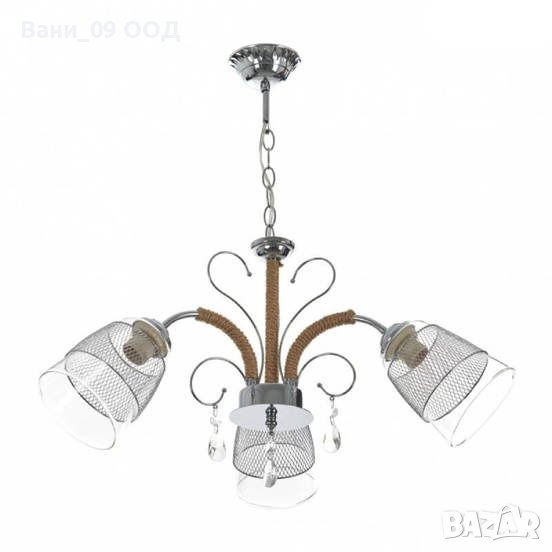 Красив полилей от метал, канап и стъкло, снимка 1