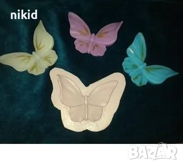 пеперуда силиконов молд форма фондан шоколад гипс декор, снимка 1