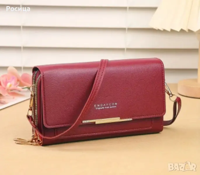 Дамска чанта портмоне в червено и в други цветове , снимка 1