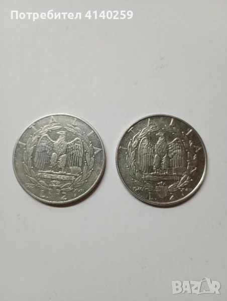 Италия монети 2 лири 1939 г 1940 г , снимка 1