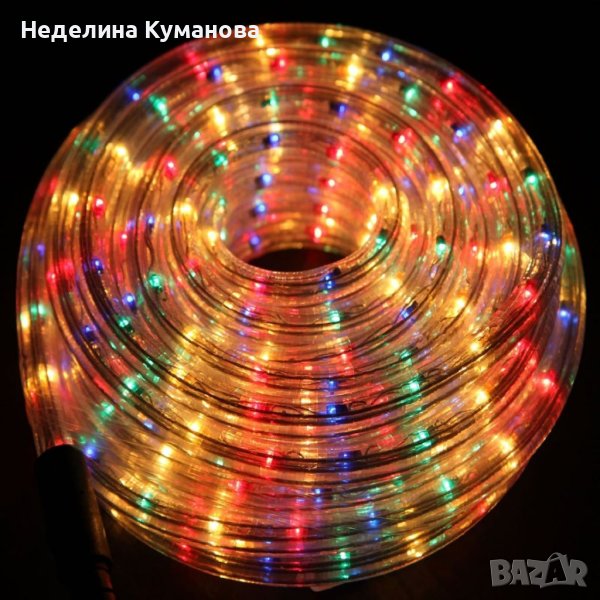 🧨 СВЕТЕЩО LED ВЪЖЕ - 10М MULTICOLOR, снимка 1